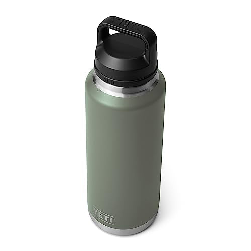 YETI Rambler 46 oz Bottle, Vacuum Insulated, Stainless Steel with Chug Cap, Camp Green