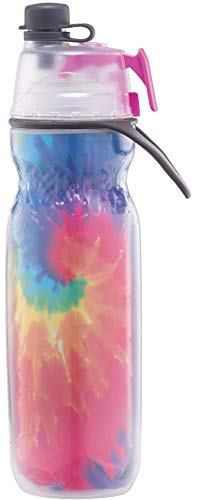 O2COOL ArcticSqueeze Insulated Mist 'N Sip Water Misting Bottle - Tie Dye, 20 Fluid Ounces, Plastic