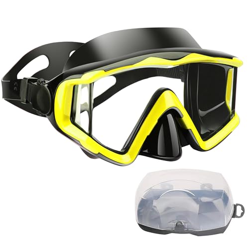 AQUA A DIVE SPORTS Diving mask Anti-Fog Swimming Snorkel mask Suitable for Adults Scuba Dive Swim Snorkeling Goggles Masks