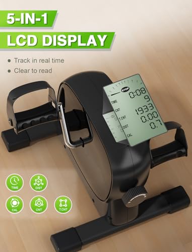 Cyclace Under Desk Bike Pedal Exerciser for Arm/Leg Exercise - Portable Mini Exercise Bike Desk Cycle, Leg Exerciser for Home/Office Workout (MC100)