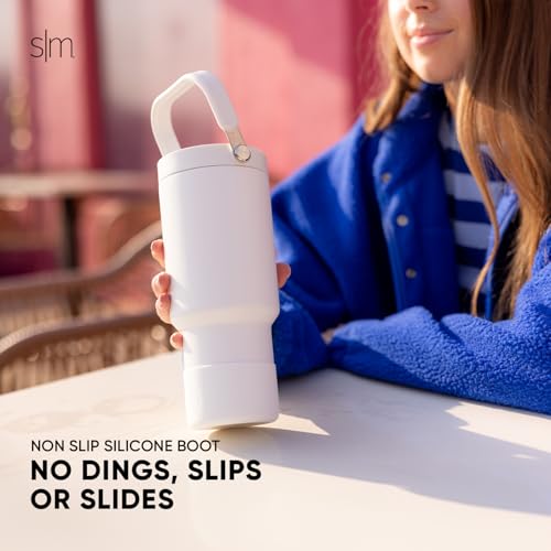 Simple Modern Trek Pivot | 40oz Flip Straw Tumbler with Handle | Water Bottle & Boot | Interchangeable Straw & Chug Lids | Insulated Stainless Steel Jug | Gym Sports Outdoors | Blush Tie Dye