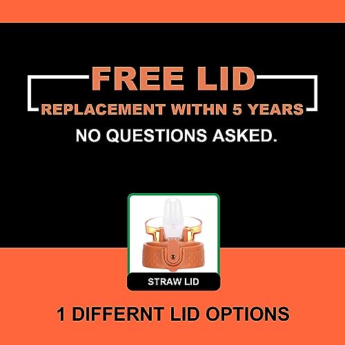 OLDLEY Kids Water Bottle with Straw 15 oz Motivational Water Bottles with Time Marker for School Travel, Spill Proof Sports Water Bottle for Girls Boys,1 Straw Lid,Orange/Green