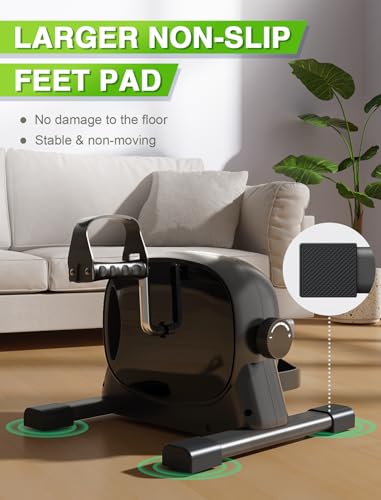 Cyclace Under Desk Bike Pedal Exerciser for Arm/Leg Exercise - Portable Mini Exercise Bike Desk Cycle, Leg Exerciser for Home/Office Workout (MC100)