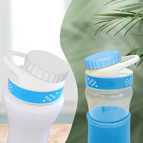 2 Pack Keeper Caps for Cirkul Water Bottle, Compatible with Cirkul Flavors Cartridges, Accessories for Cirkul, Essential for Circle Water Bottle, Replacement Lid Cap for Cirkul Water Bottle(W+Blue)