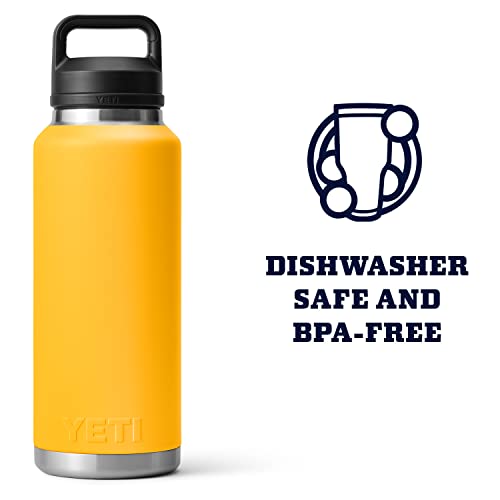 YETI Rambler 46 oz Bottle, Vacuum Insulated, Stainless Steel with Chug Cap, Alpine Yellow