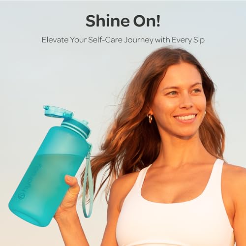 Hydracy 2L Large Water Bottle, 100% BPA Free Tritan Plastic, Leakproof, Zero Condensation, Motivational Timeline, Safe, Non-Toxic, Durable, Smart Design
