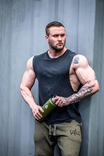 HYDRO CELL Stainless Steel Insulated Water Bottle with Straw - For Cold & Hot Drinks - Metal Vacuum Flask with Screw Cap and Modern Leakproof Sport Thermos for Kids & Adults (Army 40oz)