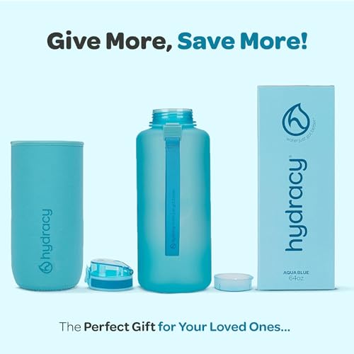 Hydracy 2L Large Water Bottle, 100% BPA Free Tritan Plastic, Leakproof, Zero Condensation, Motivational Timeline, Safe, Non-Toxic, Durable, Smart Design