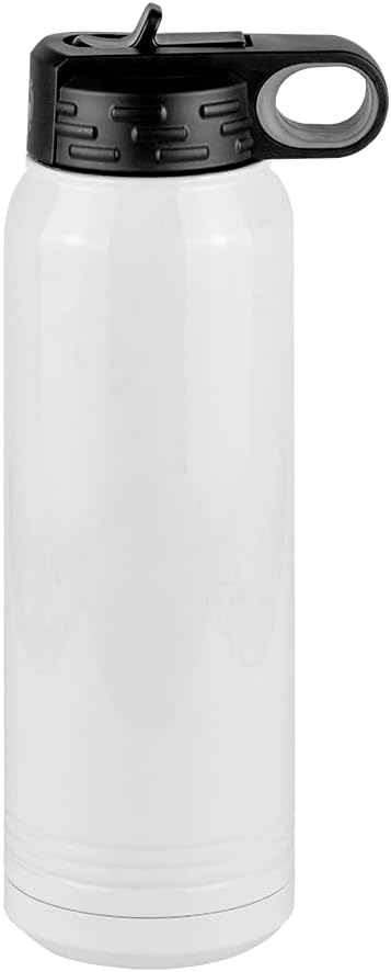 Dance Mom Water Bottle, Messy Bun, White 30 oz Polar Camel with Straw Lid, Stainless Steel, Vacuum Insulated