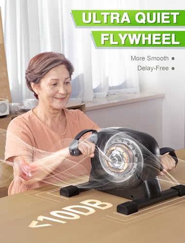 Cyclace Under Desk Bike Pedal Exerciser for Arm/Leg Exercise - Portable Mini Exercise Bike Desk Cycle, Leg Exerciser for Home/Office Workout (MC100)