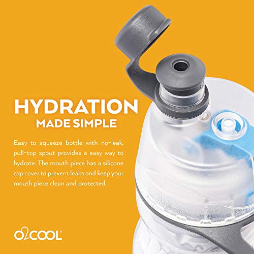 O2COOL ArcticSqueeze Insulated Mist 'N Sip Water Misting Bottle - Tie Dye, 20 Fluid Ounces, Plastic
