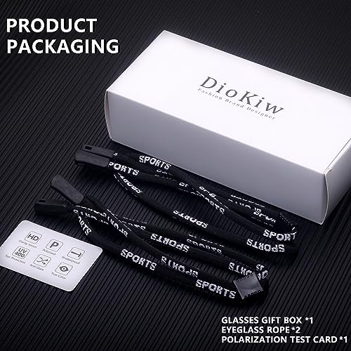 DioKiw 3PACK Sports Polarized Sunglasses for Men Cycling Running Fishing UV400 Protection Sun Glasses Lightweight Half Frame Goggles