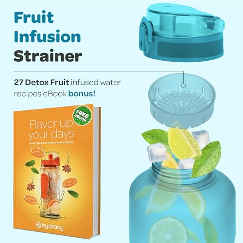 Hydracy 2L Large Water Bottle, 100% BPA Free Tritan Plastic, Leakproof, Zero Condensation, Motivational Timeline, Safe, Non-Toxic, Durable, Smart Design