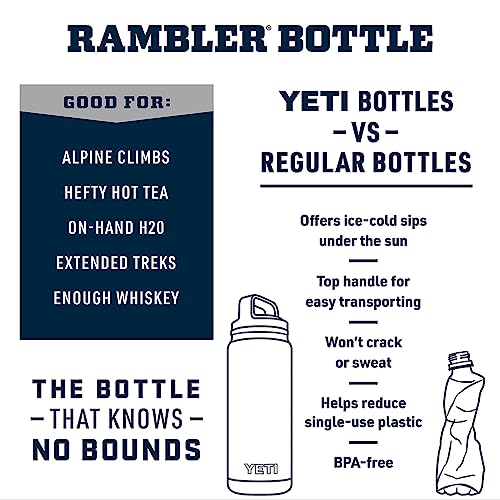 YETI Rambler 46 oz Bottle, Vacuum Insulated, Stainless Steel with Chug Cap, Camp Green