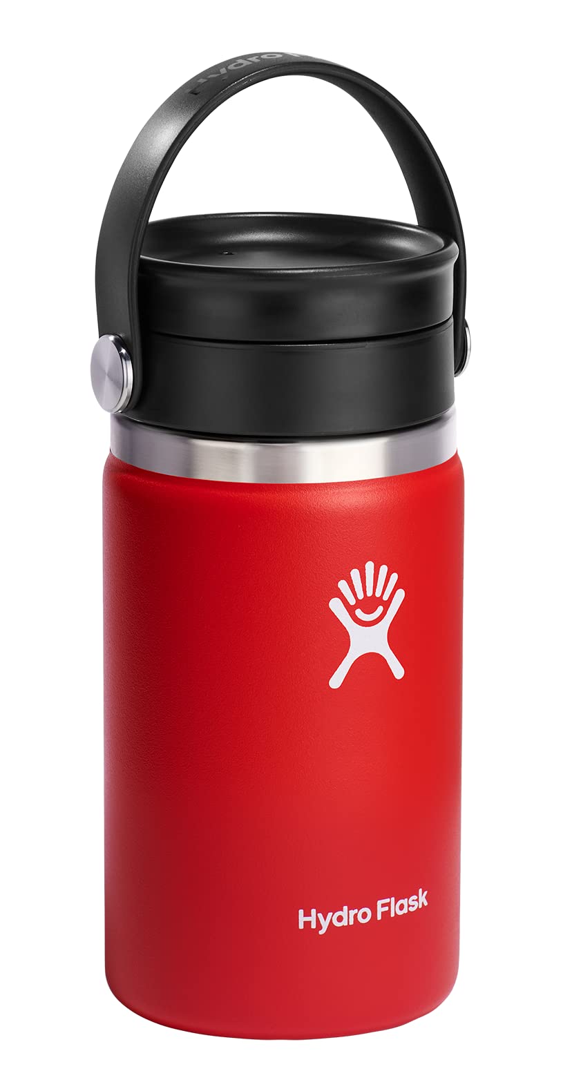 Hydro Flask 12 oz Wide Mouth with Flex Sip Lid Stainless Steel Reusable Water Bottle Goji - Vacuum Insulated, Dishwasher Safe, BPA-Free, Non-Toxic