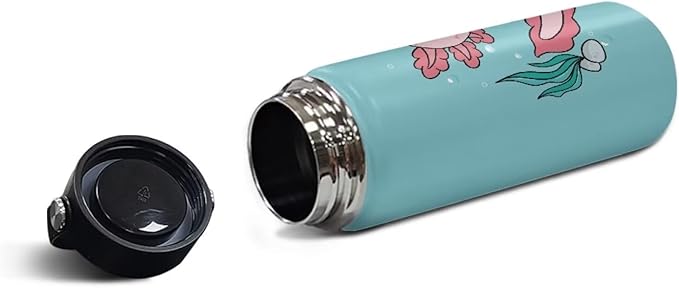 Cute Axolotl Insulated Water Bottle 18 Oz Stainless Steel Bottle with Handle Thermal Mug Sports Water Bottles for Workout, Bike Metal Water Bottle
