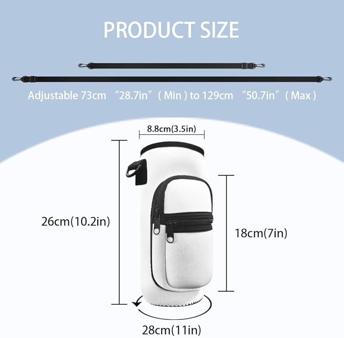Axolotl Insulated Water Bottle for Kids 18 OZ Salamander Water Bottle Girls 6-8/8-10 Cute 2 Pcs Water Bottle Holder Carrier Sling Water Bottle Pouch Sleeve