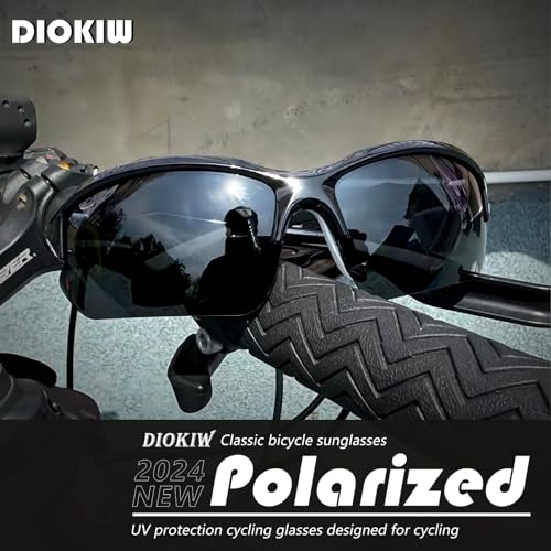 DioKiw 3PACK Sports Polarized Sunglasses for Men Cycling Running Fishing UV400 Protection Sun Glasses Lightweight Half Frame Goggles