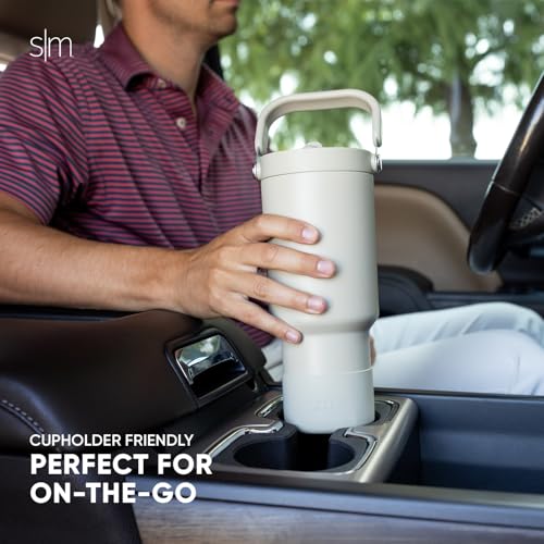 Simple Modern Trek Pivot | 40oz Flip Straw Tumbler with Handle | Water Bottle & Boot | Interchangeable Straw & Chug Lids | Insulated Stainless Steel Jug | Gym Sports Outdoors | Blush Tie Dye