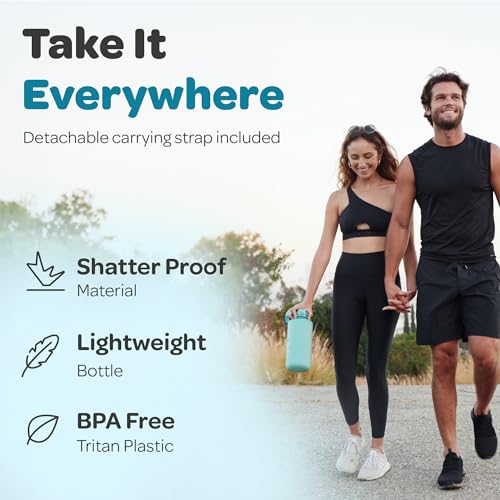 Hydracy 2L Large Water Bottle, 100% BPA Free Tritan Plastic, Leakproof, Zero Condensation, Motivational Timeline, Safe, Non-Toxic, Durable, Smart Design