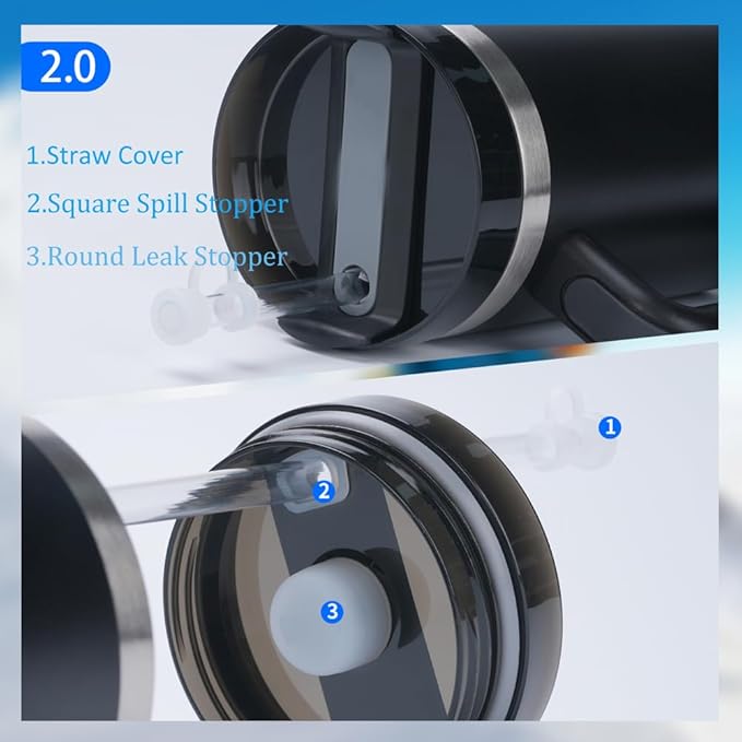 9-Pack Silicone Straw Covers, FARANAP TM Stanley Cup Accessories, Reusable Straw-fitted Beverage lids Compatible with Stanley Cups H2.0 -Dust-Proof Straw Caps for 40/30oz Tumblers and Water Bottles