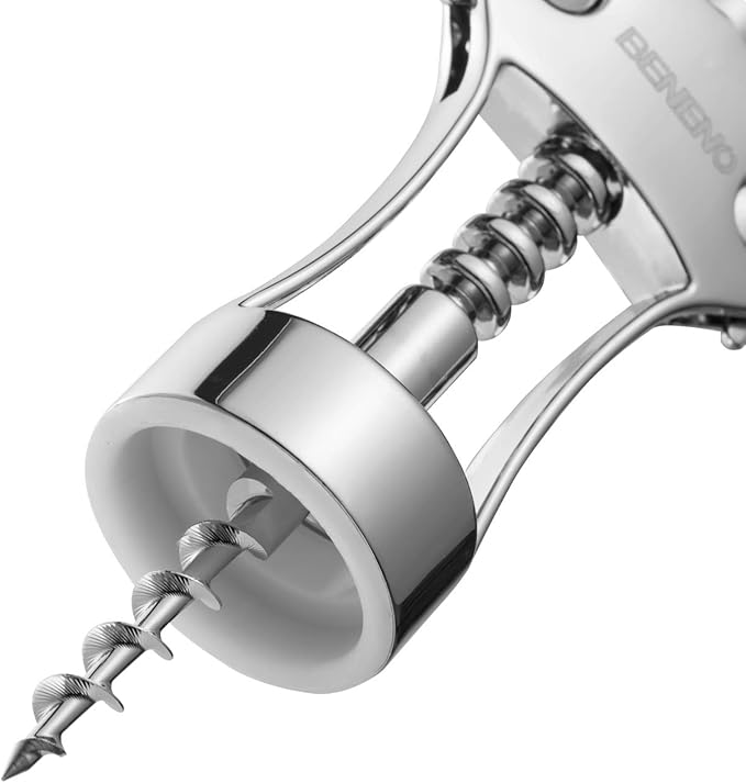 Wine Opener with Stainless Steel Wine Foil Cutter, Zinc Alloy Premium Wing Corkscrew Wine Bottle Opener with Multifunctional Bottles Opener, Upgrade