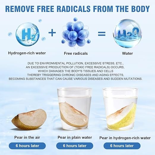 Hydrogen Water Bottle, Portable Rechargeable Hydrogen Water Bottle Generator Improve Water Quality in 3 Minutes for Home Office Travel silvery20