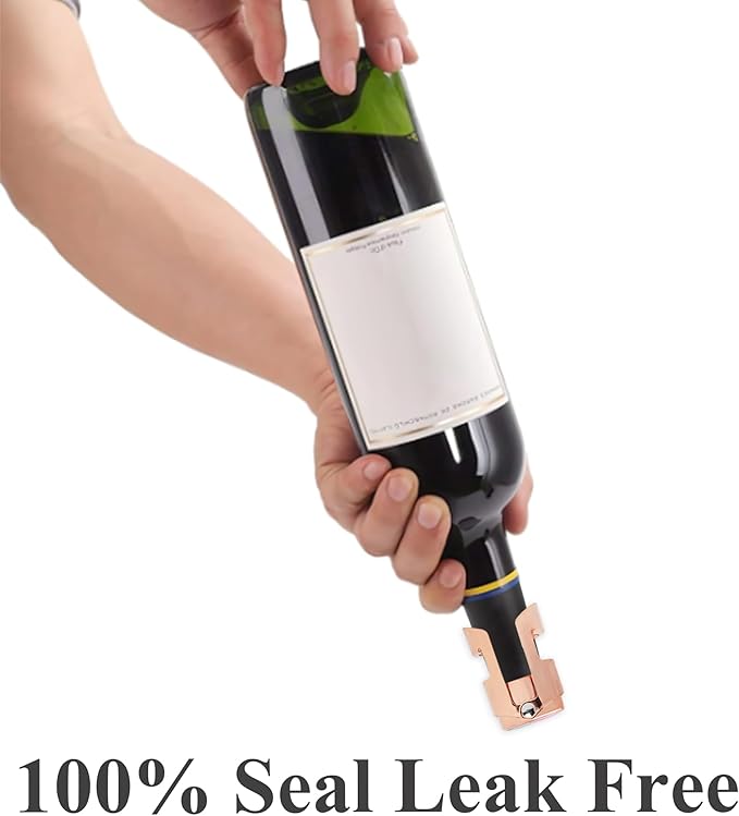 LIZIMANDU Champagne Stopper, Stainless Steel Bottle Plug Sealer for Sparkling Wine, Superior Leak,keeps Wine, Champagne, Prosecco, Cava, and Sparkling Wine fresh longer(1-Red Green Splash Ink)