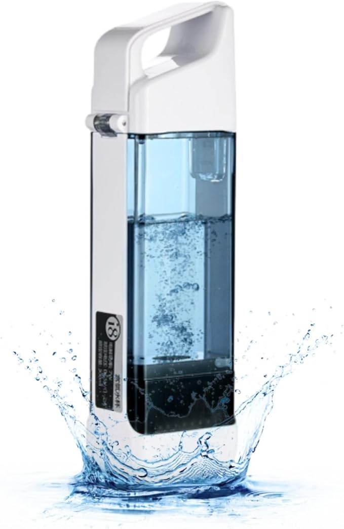 Yoidesu Hydrogen Water Bottle 300ML, Rechargeable SPE PEM Portable Water Ionizer Machine, 3Min Quick Electrolysis, Hydrogen Rich Water Glass Bottle for Exercise Home Health