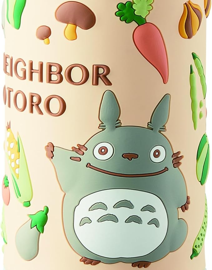 Skater SSPV4 Stainless Steel Children's Water Bottle, 12.8 fl oz (380 ml), Drinking Straw, 3D, My Neighbor Totoro, Diluted Color, Ghibli