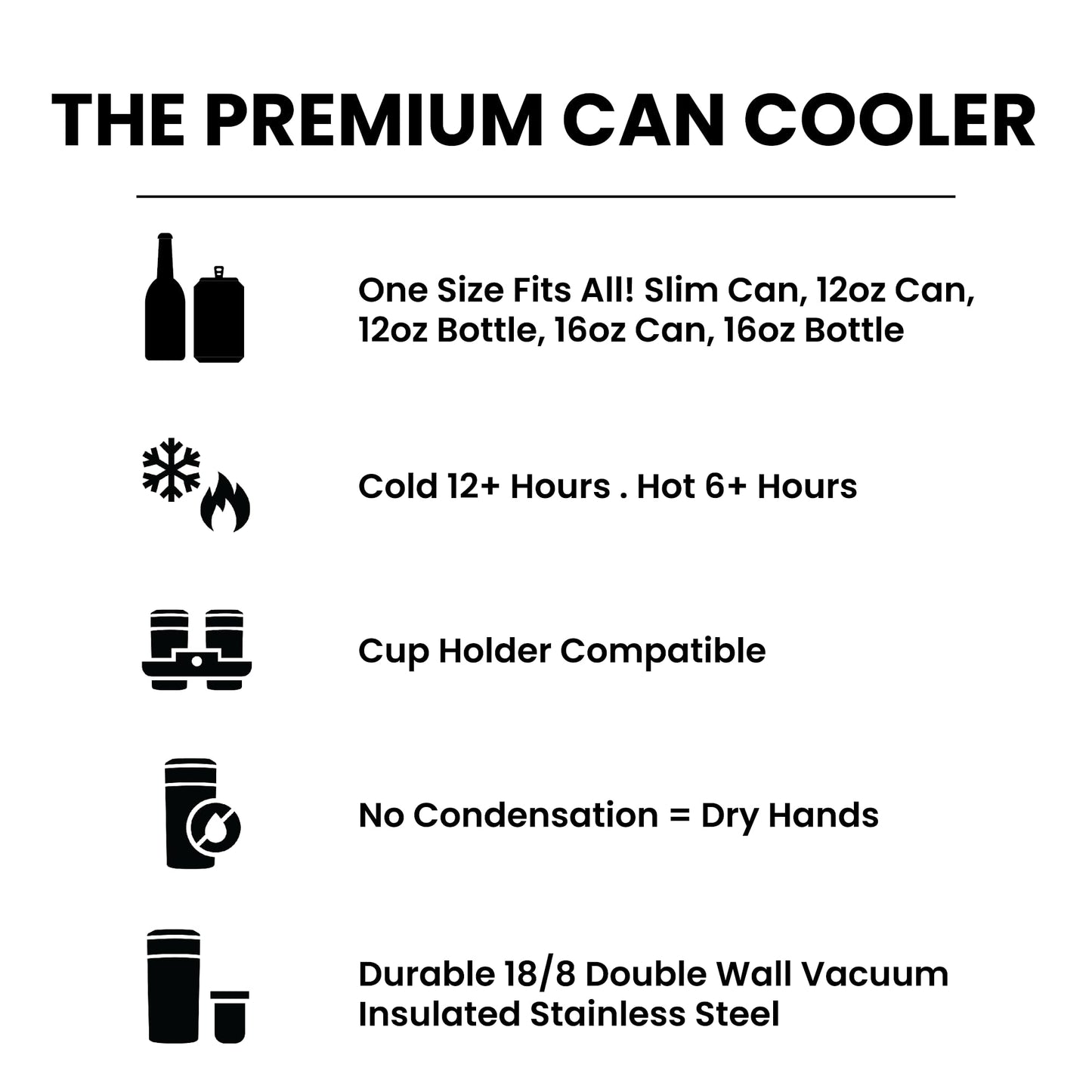 Frost Buddy Universal Can Cooler - Fits all - Stainless Steel Can Cooler for 12 oz & 16 oz Regular or Slim Cans & Bottles - Stainless Steel (Oklahoma Sooners)