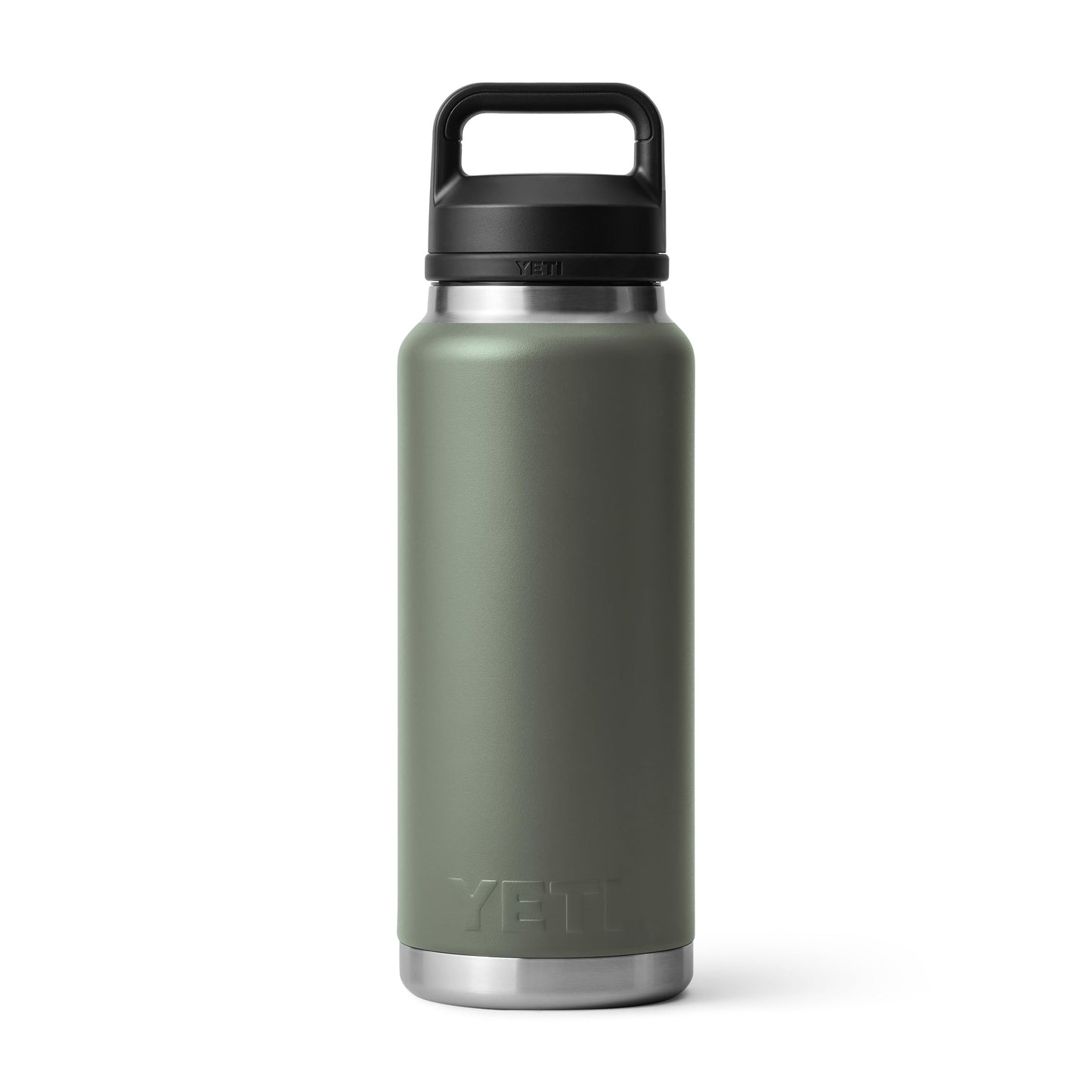 YETI Rambler 36 oz Bottle, Vacuum Insulated, Stainless Steel with Chug Cap, Camp Green