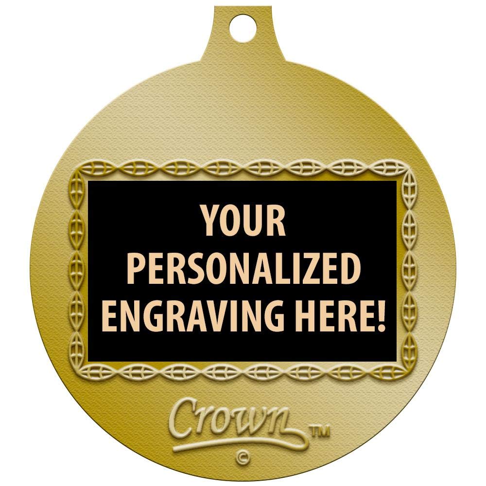10K Medals, 2" Gold 10K Race Medal Award with Free Custom Engraving 5 Pack