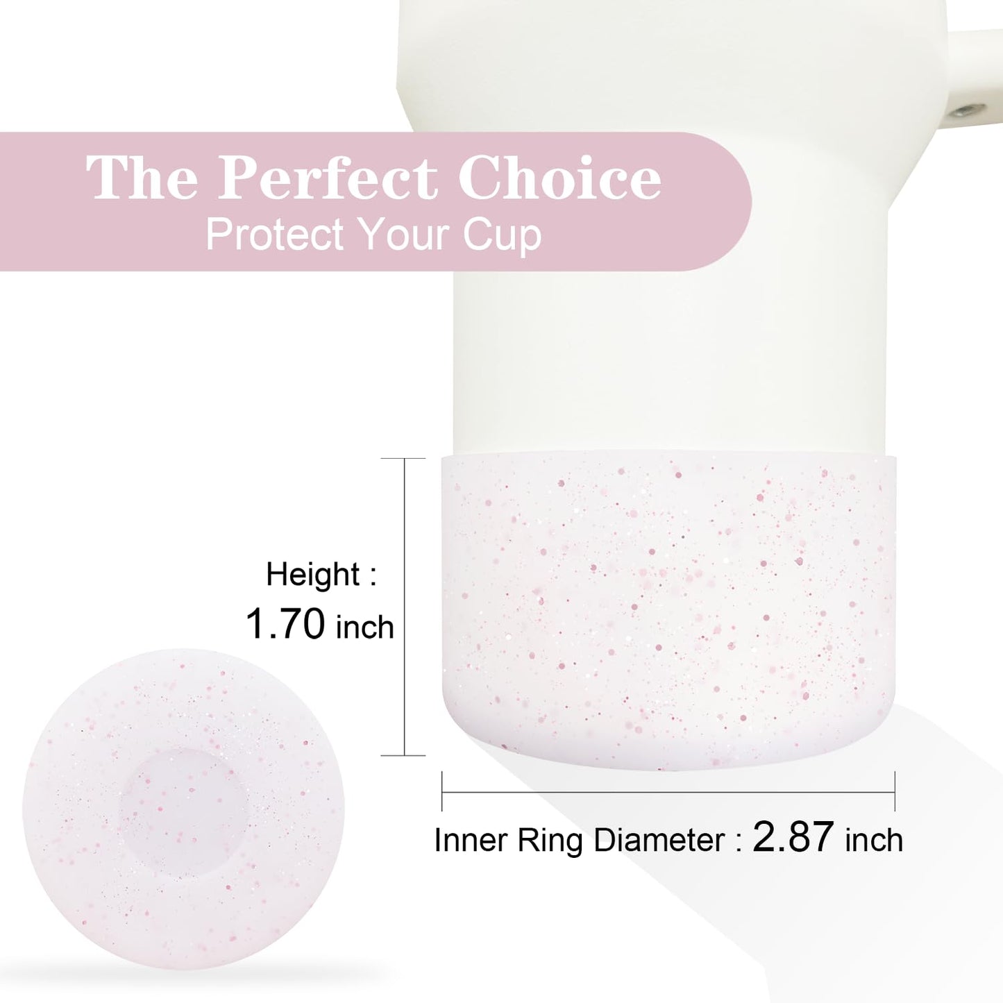 WORBSS Silicone Boot Sleeve Accessories for Stanley Cup H2.0 40oz Tumbler & Hydro Flask 18-24oz for Wide Mouth Water Bottles Protector Bottom Sleeve Cover Bumper As the Best Gfits for Your Trip