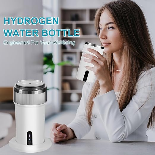 HydroHealth Hydrogen Water Bottle - Stainless Steel,Hydrogen wate, Large Capacity, Wireless Charging, LED Display - Perfect for Home, Office, Fitness, and Travel - Gift of Health