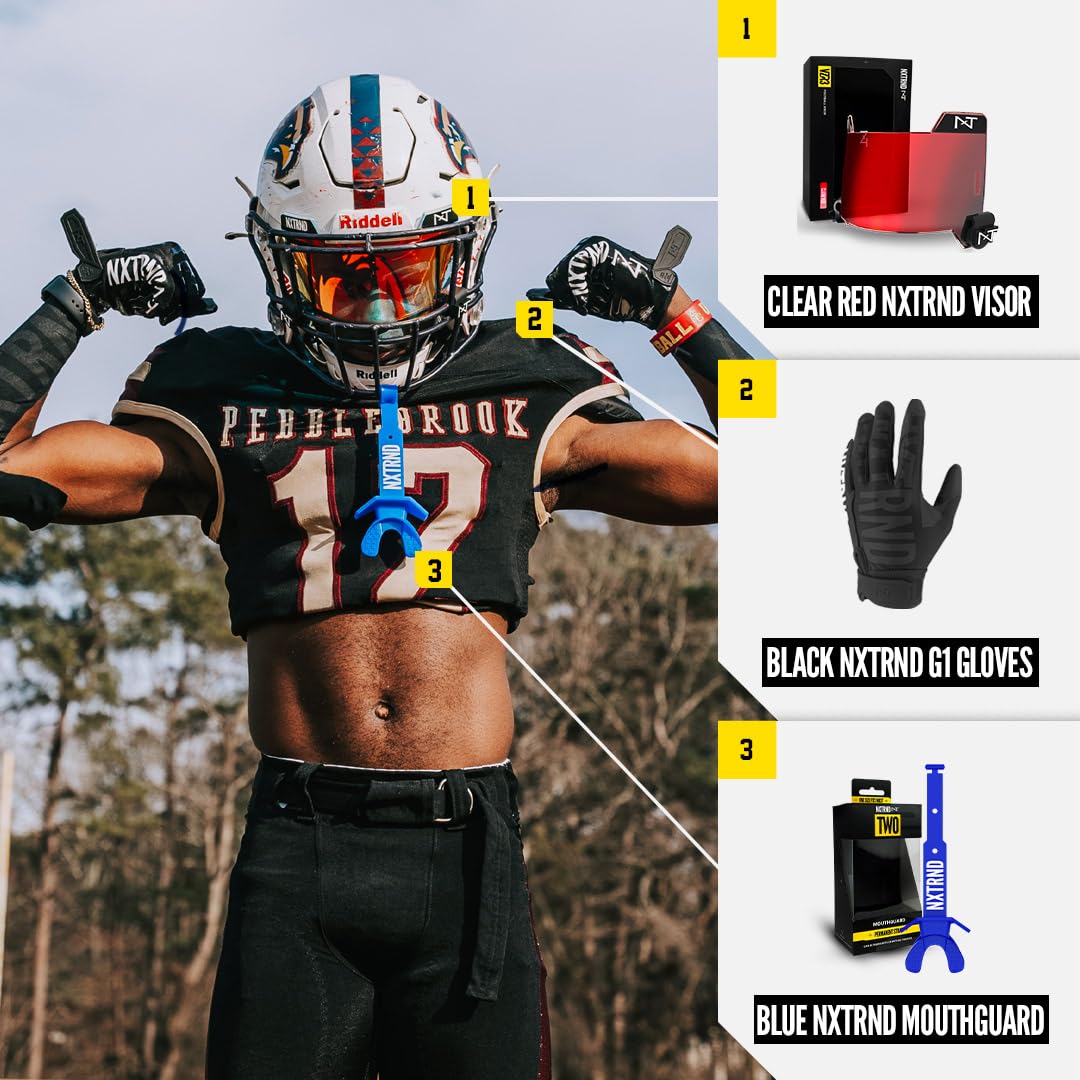 Nxtrnd G1 Men's Football Gloves, Adult Sticky Receiver Gloves (Black, X-Large)