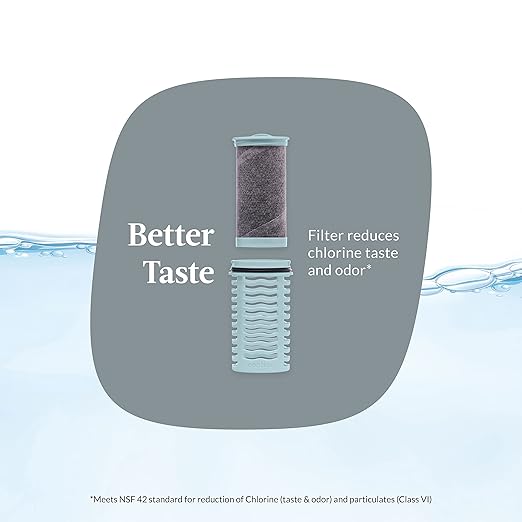 Contigo Clybourn Chill Stainless Steel FreeFlow Filter Water Bottle with AUTOSEAL, 24oz., Salt