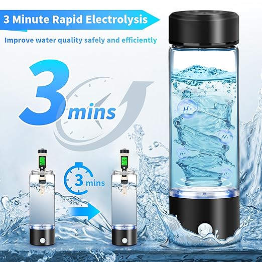 AUNOOL Hydrogen Water Bottle 2024,Hydrogen Water Bottle with SPE PEM ,Hydrogen Water Bottle Generator Improve Water in 3 Minutes Gifts for Mom, Daily Use, Travel Gifts for Women