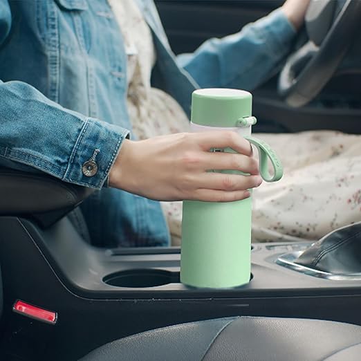 PHILIPS Filtered Water Bottle, Insulated Stainless Steel Water Purifier Bottle for Daily Life & Travel, BPA Free with GoZero Everyday Filter for Cleaner Tastier Tap Water, Keeps Cold, 18.6 oz Green