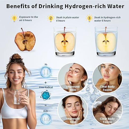 AUNOOL Hydrogen Water Bottle 2024,Hydrogen Water Bottle with SPE PEM ,Hydrogen Water Bottle Generator Improve Water in 3 Minutes Gifts for Mom, Daily Use, Travel Gifts for Women