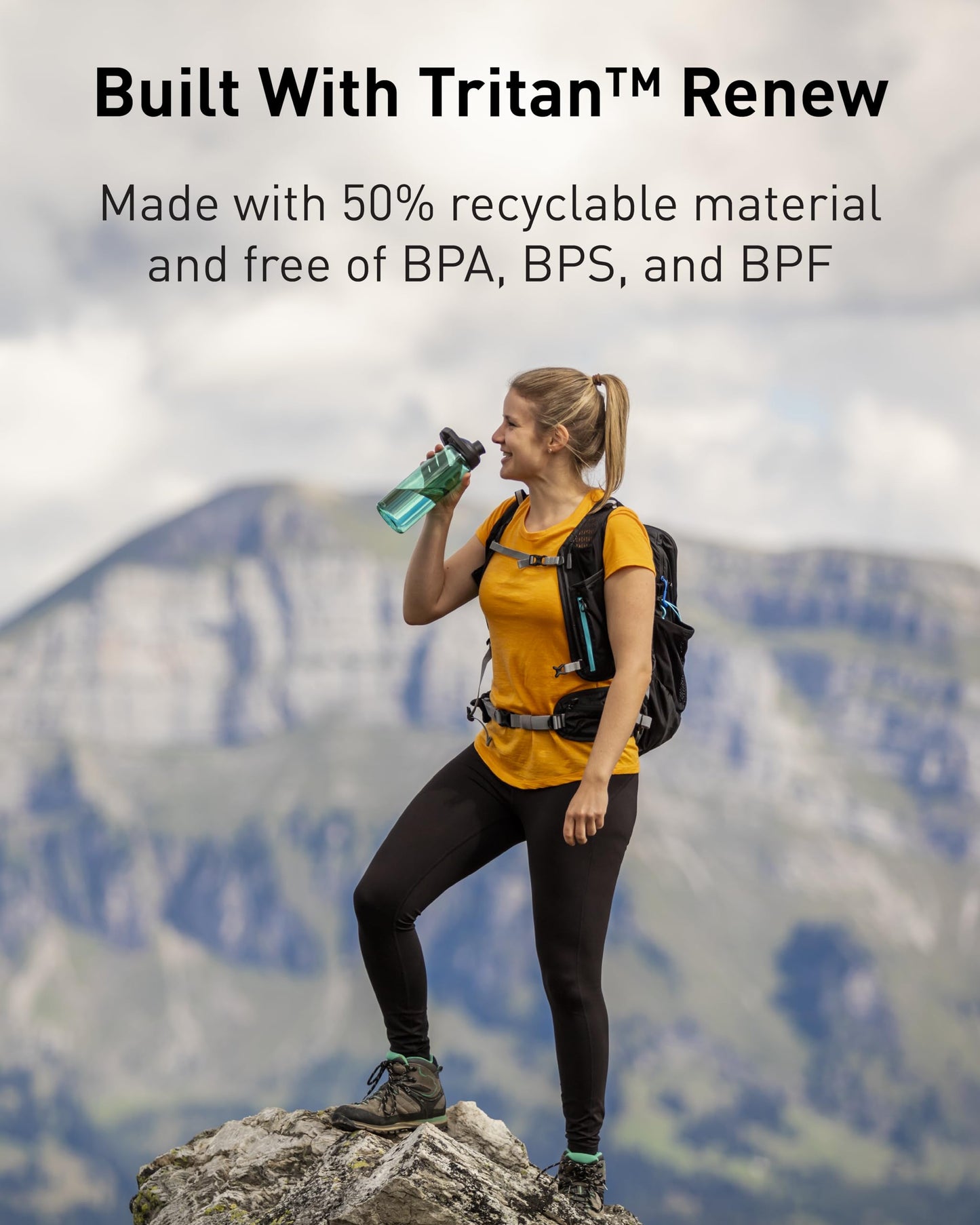 CamelBak Chute Mag BPA Free Water Bottle with Tritan Renew - Magnetic Cap Stows While Drinking, 25oz, Sunset Orange