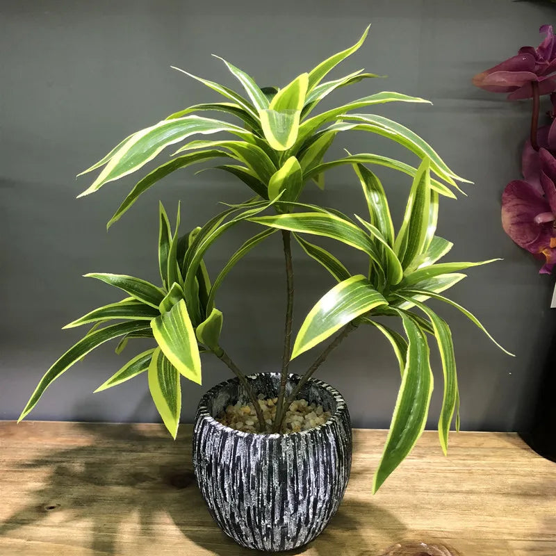 Artificial Palm Bamboo Branch Décor