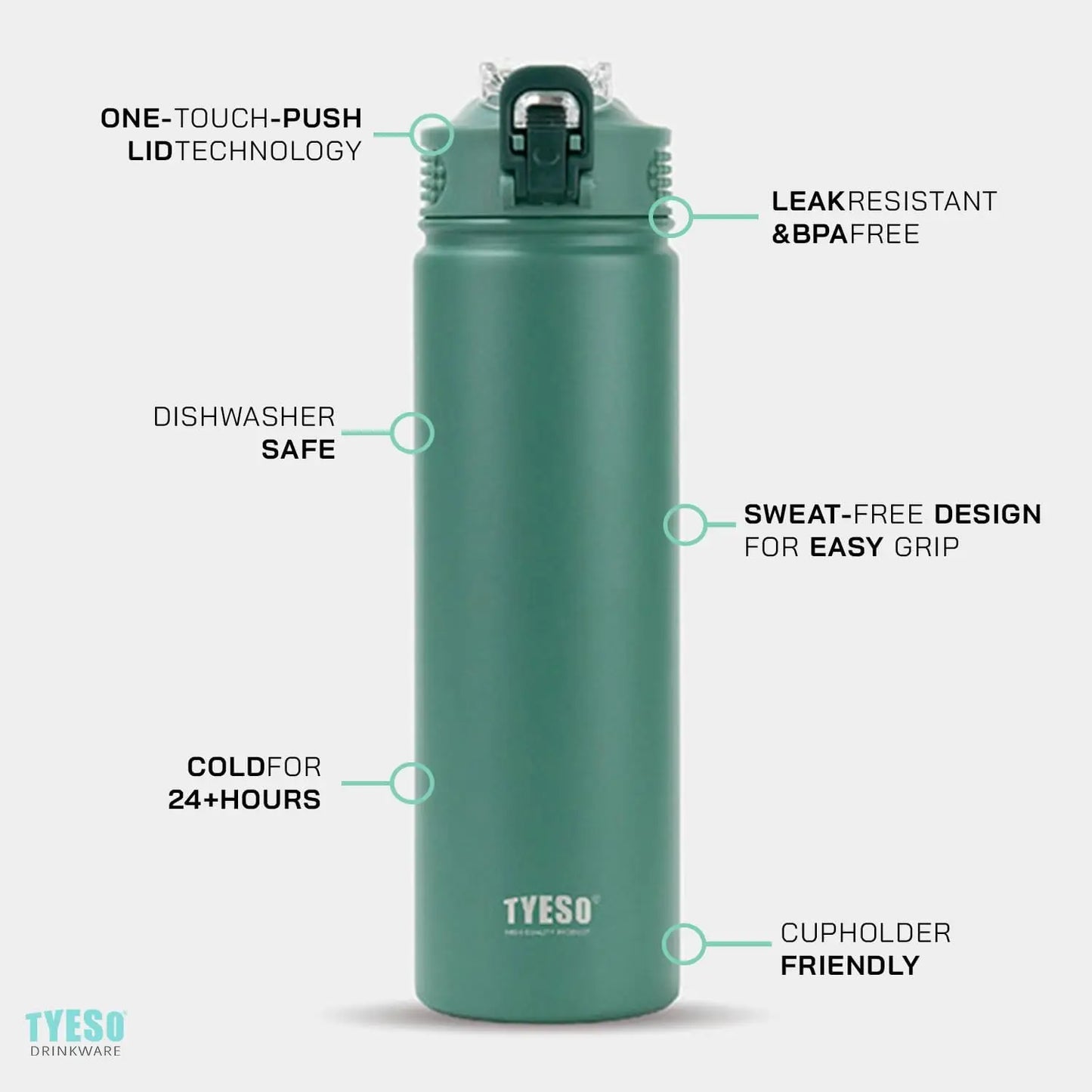 750 ML Stainless Steel Water Bottle with Straw