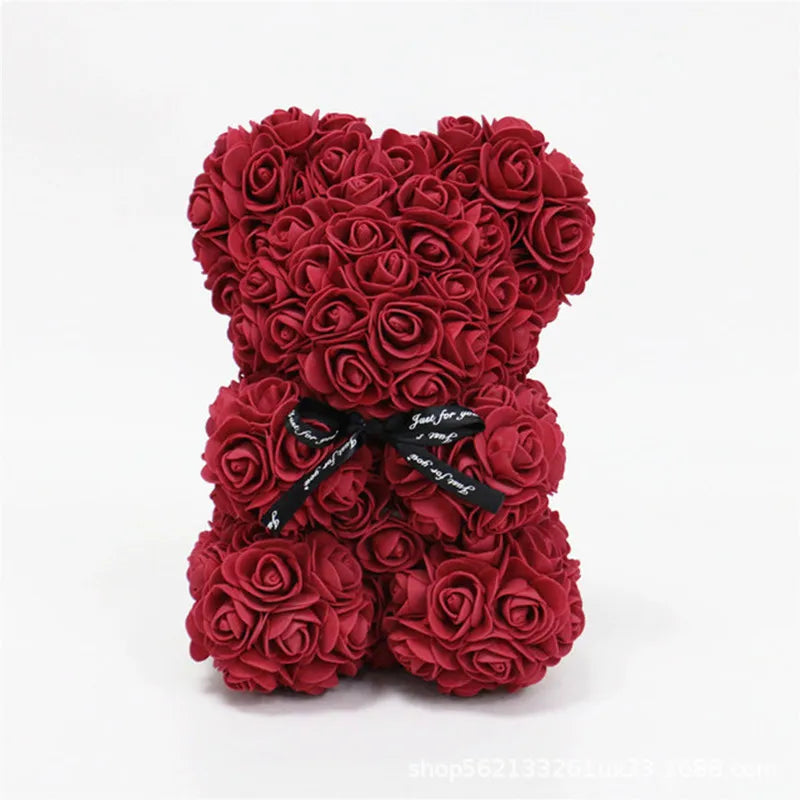 Artificial Rose Foam Bear Gift