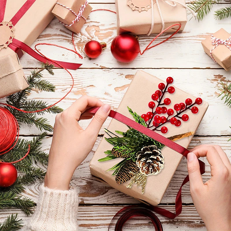 Christmas Red Berry Branch Decorations