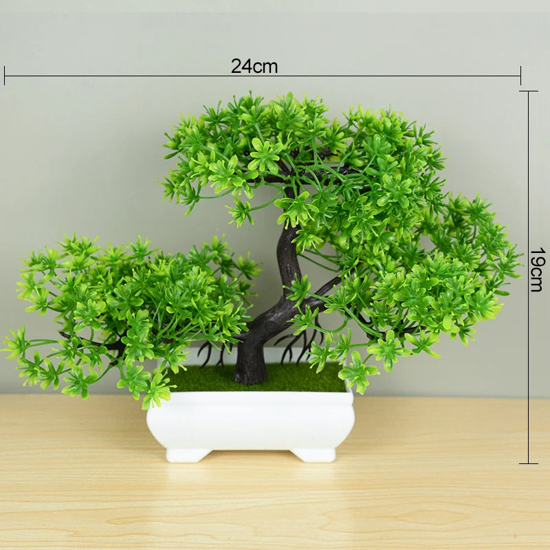 Artificial Potted Green Bonsai Tree