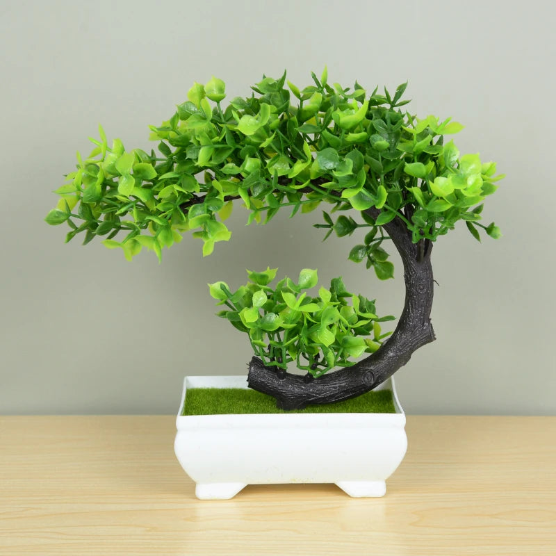 Artificial Potted Green Bonsai Tree