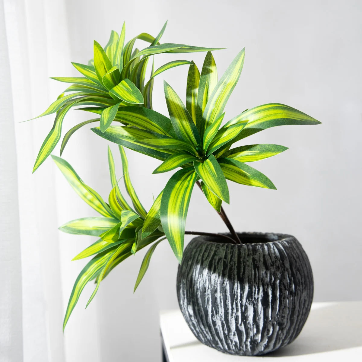 Artificial Palm Bamboo Branch Décor