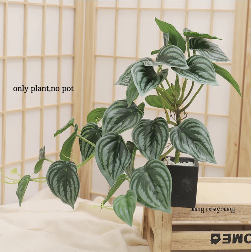 Artificial Turtle Back Leaf Plant Décor