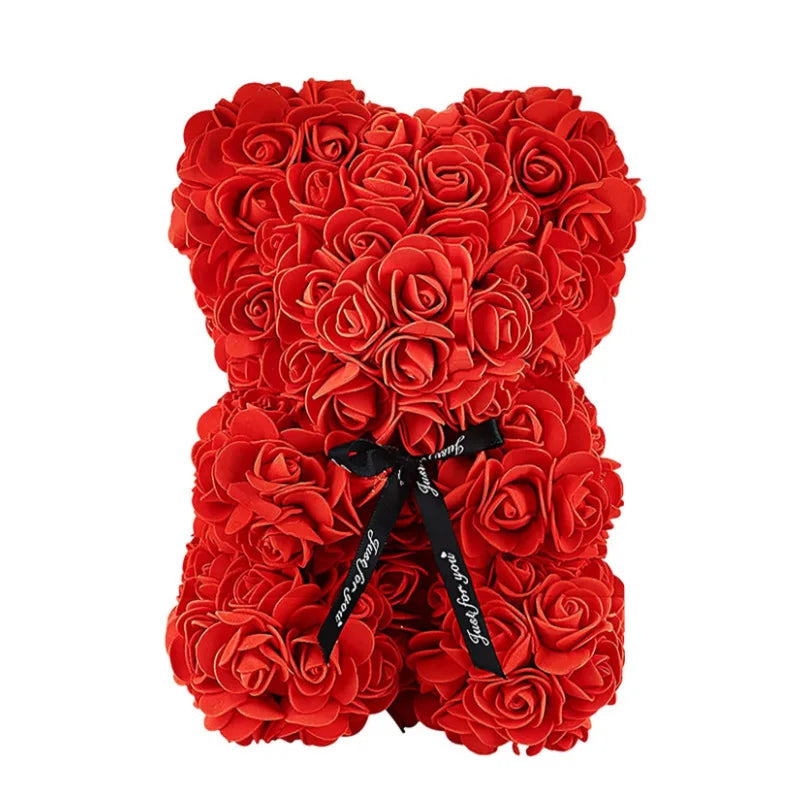 Artificial Rose Foam Bear Gift